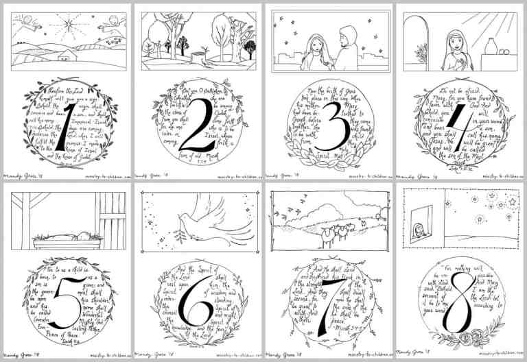 Story of Advent Calendar coloring book