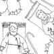 Angels & Shepherds Coloring Page