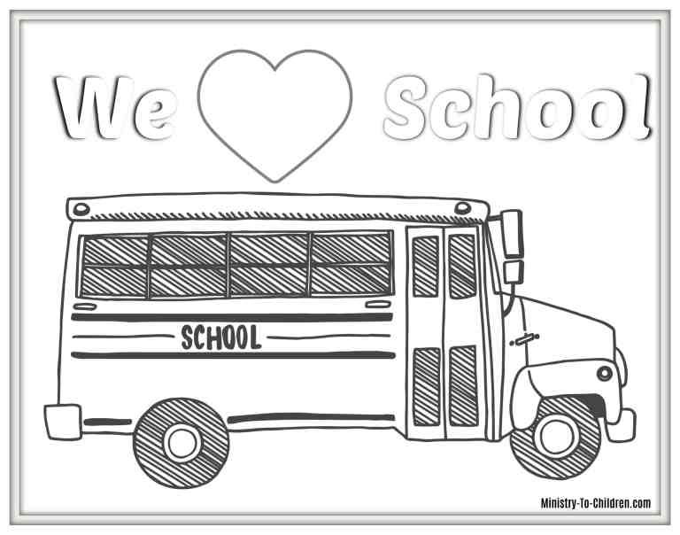 WE Love School coloring page