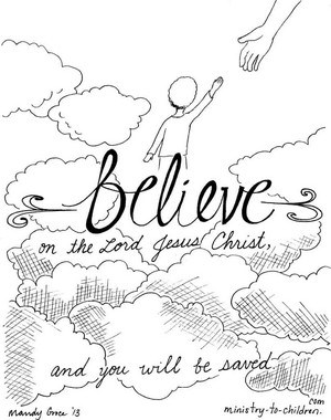 Gospel Message Coloring Page for Easter