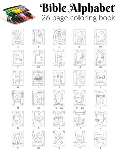 bible alphabet coloring book