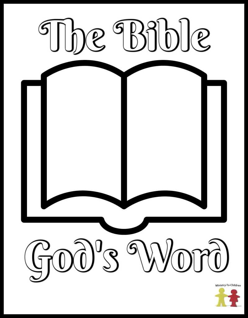 The Bible, God's Word - Preschool Coloring Page