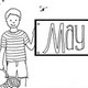 May Calendar pages to color