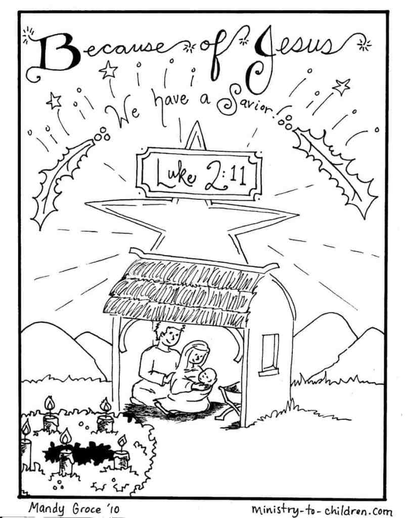 Away in a Manger Coloring Page