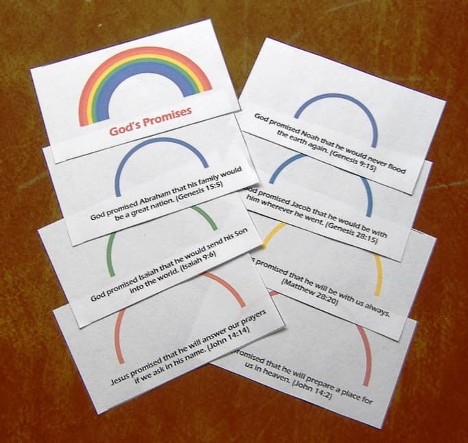 rainbow booklet craft on God's promises