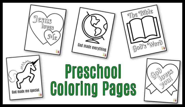 Preschool Coloring Pages - PDF Printable