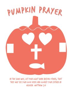 Pumpkin Prayer Printable Template Activity