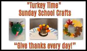 Thanksgiving turkey crafts for children's ministry and sunday school